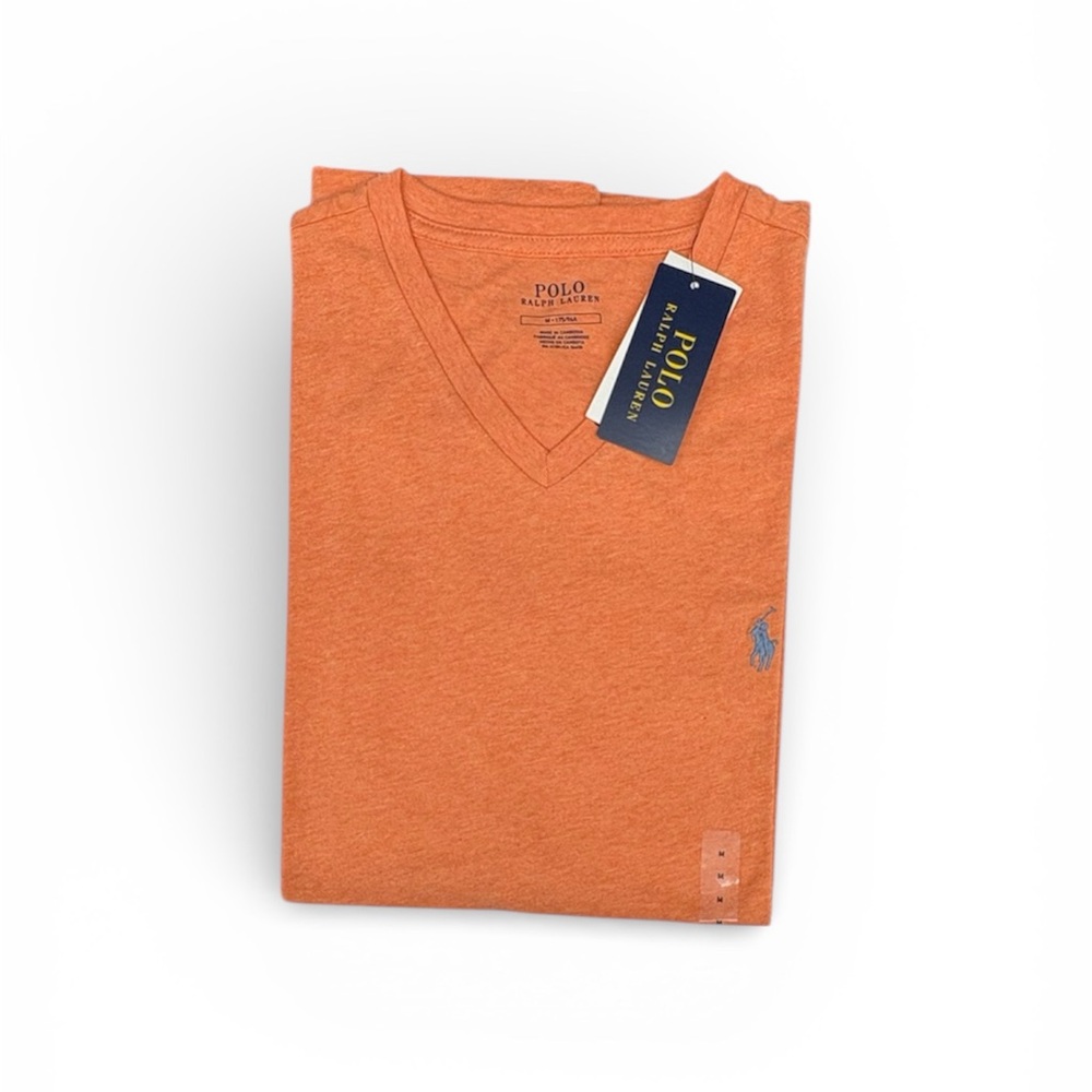 Polo by Ralph Lauren Orange V-Neck Shirt